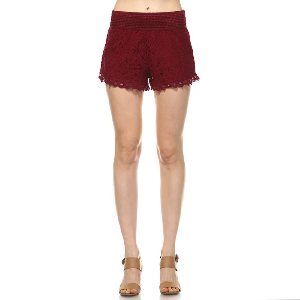 👋 Ambiance Apparel Lace Shorts 👋 - Picture 9 of 16